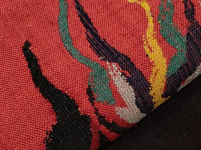 平和屋着物○芸術家 岡本太郎 八寸名古屋帯 紬地 吉祥文