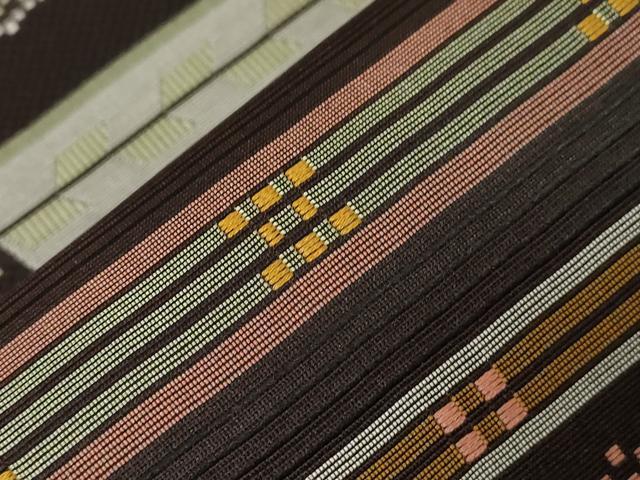 平和屋着物●本場筑前博多織　八寸名古屋帯　花織　浪漫　吉祥文　黒地　正絹　逸品　CABB7208dy 平和屋着物○本場筑前博多織 八寸名古屋帯 花織 浪漫 吉祥文 黒地