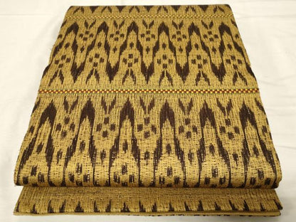 平和屋着物▽スリーシーズン 春夏秋 全通柄袋帯 櫛織 吉祥文 正絹 逸品 CABB7239dy