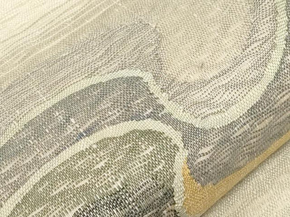 平和屋着物▽スリーシーズン 春夏秋 太鼓柄袋帯 すくい織 草花文 正絹 逸品 CABB7242dy