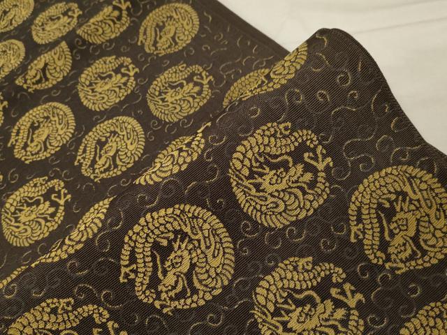 平和屋着物○六通柄 京袋帯 本袋帯 龍 金糸 正絹 逸品 CABB7264dy