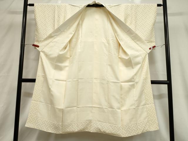 平和屋着物■長襦袢　袷　檜垣地紋　暈し染め　正絹　逸品　CABB7282dy