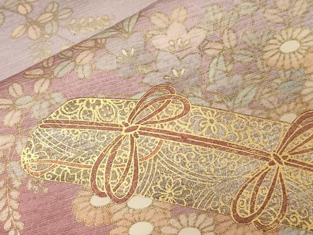 平和屋着物■訪問着　楽器花文　暈し染め　金彩　やまと誂製　正絹　逸品　CABB7304dy