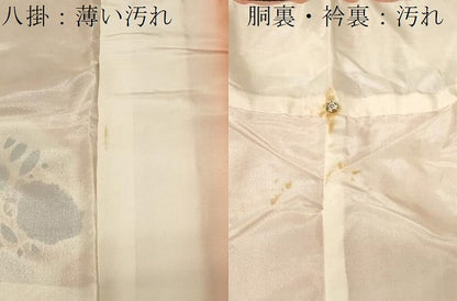 平和屋着物■上質な小紋　草花文　暈し染め　鬼しぼ縮緬　正絹　逸品　CABB7306dy