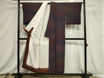 平和屋着物■上質な小紋　霞文　正絹　逸品　CABB7338dy
