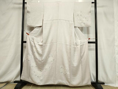 平和屋着物■訪問着　絞り　草花文　正絹　逸品　CABB7373dy