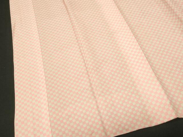 平和屋着物■長襦袢 袷 市松文様 正絹 逸品 CABB7391dy