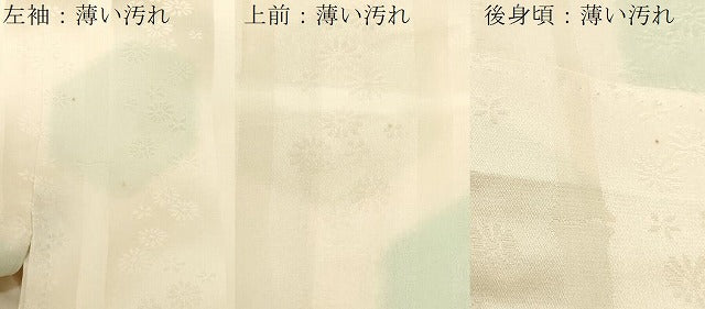 平和屋着物■長襦袢　袷　竹舞花間道地紋　暈し染め　正絹　逸品　CABB7392dy