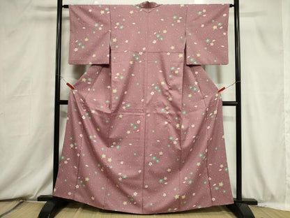 平和屋着物■小紋　舞花文　洗える着物　CABB7398dy