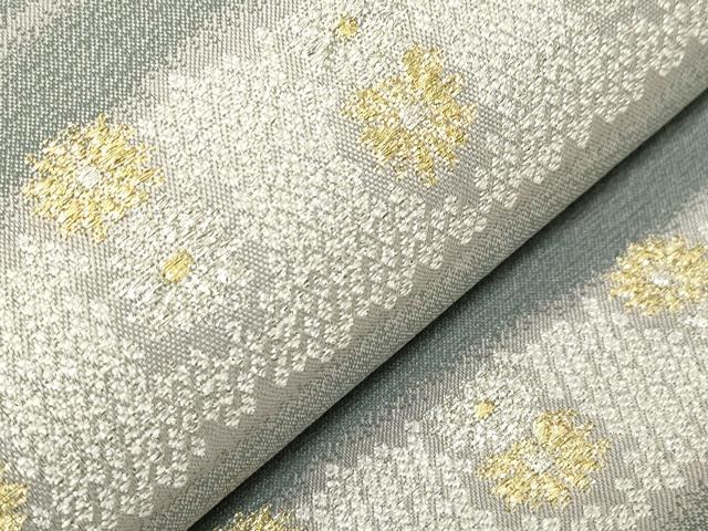平和屋着物▼六通柄袋帯　横段花文　金銀糸　やまと誂製　正絹　逸品　CABB7522dy