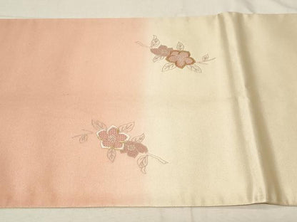平和屋着物▼中国三大刺繍　スワトウ刺繍　太鼓柄袋帯　貝桶文箱花文　金彩　正絹　逸品　CABB7540dy