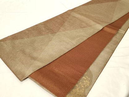 平和屋着物●ひなや工房 くむ・あむ・おる 伊豆蔵明彦 太鼓柄袋帯 刺繍 吉祥花文 金糸 正絹 逸品 CABB7541dy