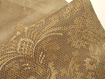 平和屋着物●ひなや工房 くむ・あむ・おる 伊豆蔵明彦 太鼓柄袋帯 刺繍 吉祥花文 金糸 正絹 逸品 CABB7541dy