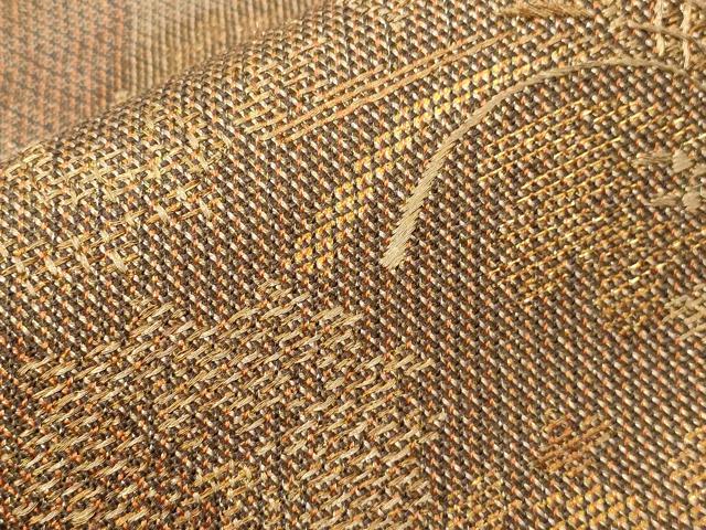 平和屋着物●ひなや工房 くむ・あむ・おる 伊豆蔵明彦 太鼓柄袋帯 刺繍 吉祥花文 金糸 正絹 逸品 CABB7541dy