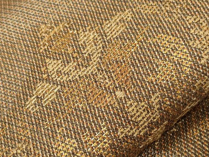 平和屋着物●ひなや工房 くむ・あむ・おる 伊豆蔵明彦 太鼓柄袋帯 刺繍 吉祥花文 金糸 正絹 逸品 CABB7541dy