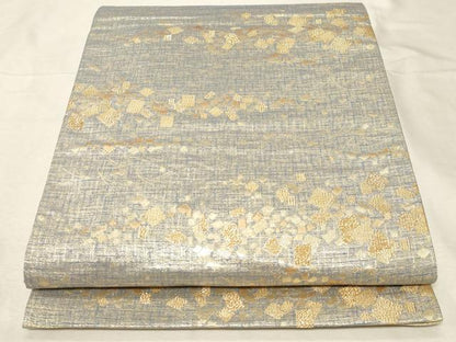 平和屋着物▼六通柄袋帯　箔散らし文　金糸　正絹　逸品　CABB7576dy