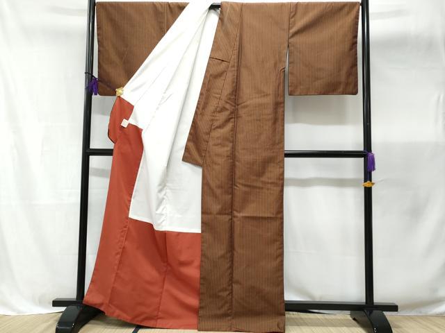 平和屋着物■小紋　縞　洗える着物　CABB7618fb