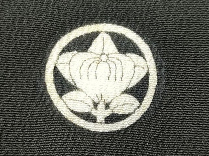 平和屋着物■豪華黒留袖　駒刺繍　風景枝花文　金彩　正絹　逸品　CABB7684fb