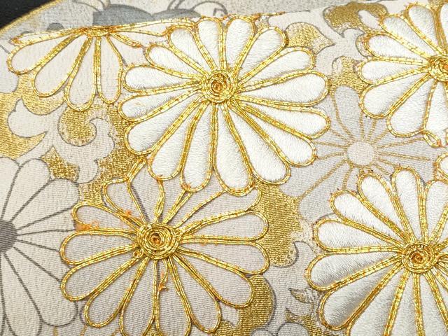平和屋着物■豪華黒留袖　駒刺繍　松菊唐草文　金彩　正絹　逸品　CABB7685fb