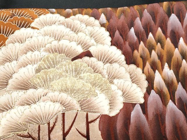 平和屋着物■豪華黒留袖 樹林文 金彩 正絹 逸品 CABB7792fb