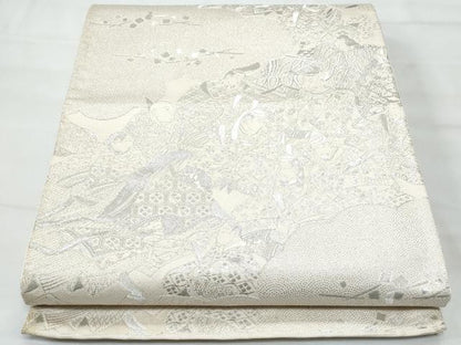 平和屋着物◎六通柄袋帯　人物文　金糸　正絹　逸品　CABB7872fb