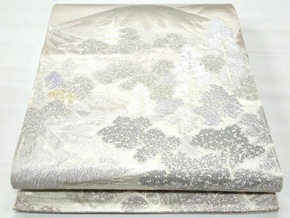 平和屋着物◎六通柄袋帯 東山の四季 プラチナ二重箔錦 正絹 逸品 CABB7880fb
