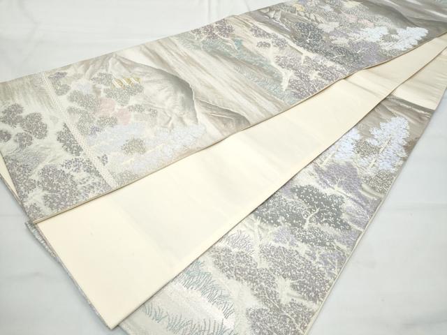 平和屋着物◎六通柄袋帯 東山の四季 プラチナ二重箔錦 正絹 逸品 CABB7880fb