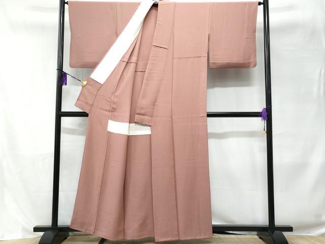 平和屋着物▽上質な色無地 単衣 作家物 鴇浅葱色 正絹 逸品 CABB7909fb