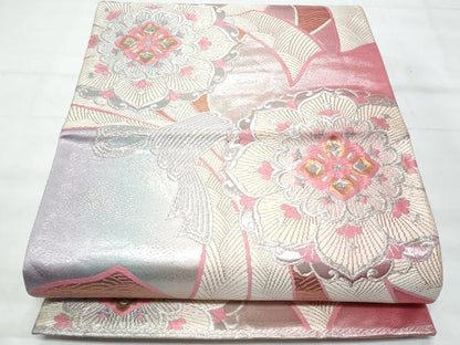 平和屋着物◎六通柄袋帯 唐織 束ね熨斗正倉院花文 金銀糸 正絹 逸品 CABB7920fb