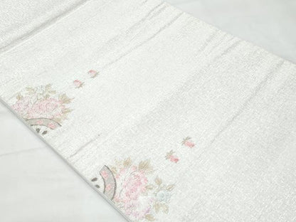 平和屋着物◎全通柄袋帯 総刺繍 駒刺繍 花車文 銀糸 正絹 逸品 CABB7952fb