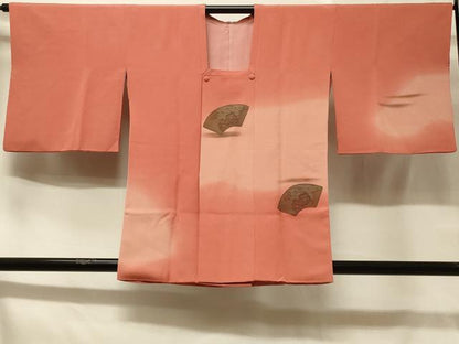 平和屋着物＃中国三大刺繍　スワトウ刺繍　道行コート　地紙草花文　金彩　正絹　逸品　CABB8067in