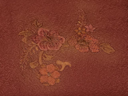 平和屋着物＃中国三大刺繍 スワトウ刺繍 総刺繍 道行コート 蜀江花唐草文 暈し染め 金彩 正絹 逸品 CABB8089in