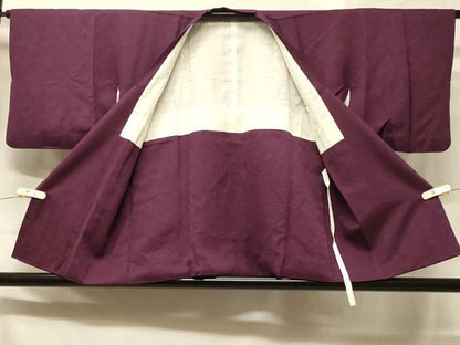 平和屋着物＃羽織 立波地紋 蒲葡色 正絹 逸品 CABB8110in