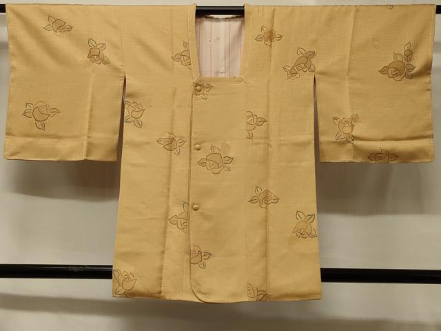 平和屋着物＃道行コート　地紋起こし　草花文　正絹　逸品　未使用　CABB8146in