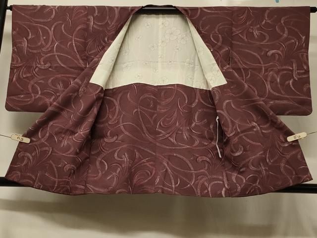 平和屋着物＃道行コート 幾何学文様 正絹 逸品 CABB8156in