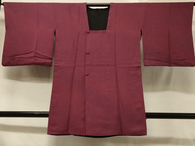 平和屋着物＃道行コート リバーシブル 霞文 暈し染め 黒地 正絹 逸品 CABB8165in