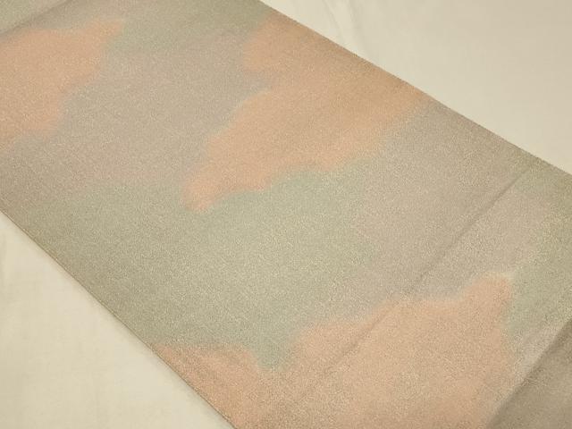 平和屋着物◎全通柄袋帯 砂子つづれ 霞文 銀糸 正絹 逸品 CABB8325in