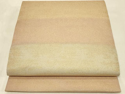 平和屋着物◎全通柄袋帯　砂子つづれ　横段霞文　金糸　正絹　逸品　CABB8330in