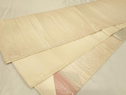 平和屋着物◎西陣 太鼓柄袋帯 菱重ね文 切嵌 銀糸 正絹 逸品 CABB8331in