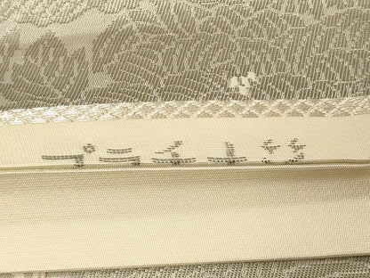 平和屋着物◎六通柄袋帯　唐織　花鳥　プラチナ箔　正絹　逸品　CABB8347in