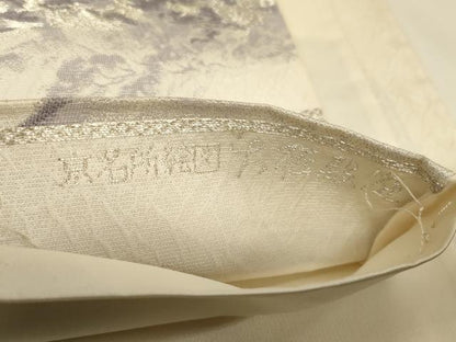 平和屋着物◎六通柄袋帯 京名所絵図 金銀糸 正絹 逸品 CABB8359in