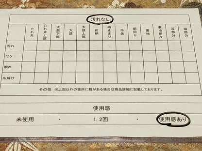 平和屋着物◎六通柄袋帯 唐織 献上檜垣文 金糸 正絹 逸品 CABB8361in