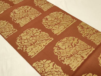 平和屋着物◎六通柄 京本袋帯 鳳凰花文 金糸 正絹 逸品 CABB8367in