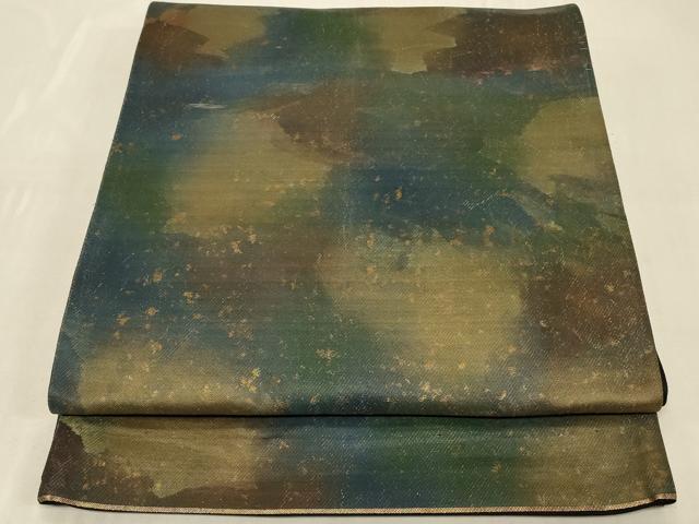 平和屋着物◎六通柄袋帯 霞文 金彩 正絹 逸品 CABB8372in
