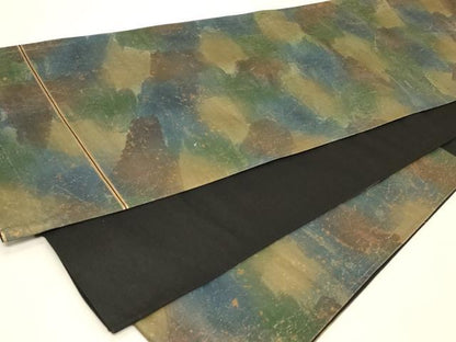 平和屋着物◎六通柄袋帯 霞文 金彩 正絹 逸品 CABB8372in