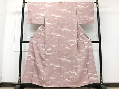 平和屋着物■江戸小紋　霞文　正絹　逸品　CABB8414xi