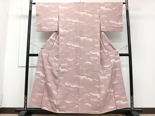 平和屋着物■江戸小紋　霞文　正絹　逸品　CABB8414xi