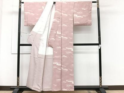 平和屋着物■江戸小紋　霞文　正絹　逸品　CABB8414xi