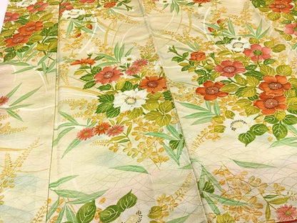 平和屋着物■上質な小紋　草花文　暈し染め　正絹　逸品　CABB8420xi