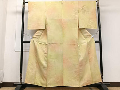 平和屋着物■上質な小紋　人物風景地紋　暈し染め　正絹　逸品　CABB8427xi